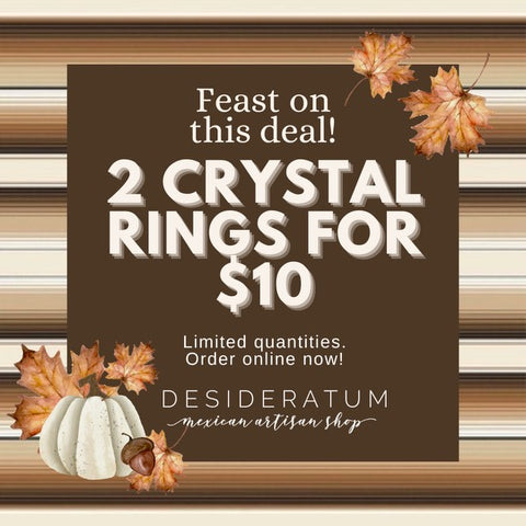 Thanksgiving Special! 2 Crystal Rings for $10